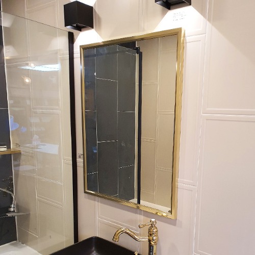 럭셔리사각거울 골드 현관 드레스룸 욕실거울 사이즈별 제작가능(유선연락)